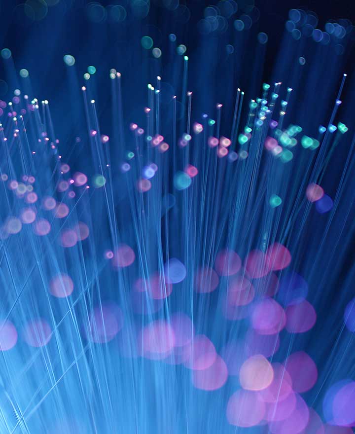Fiber strands emitting light