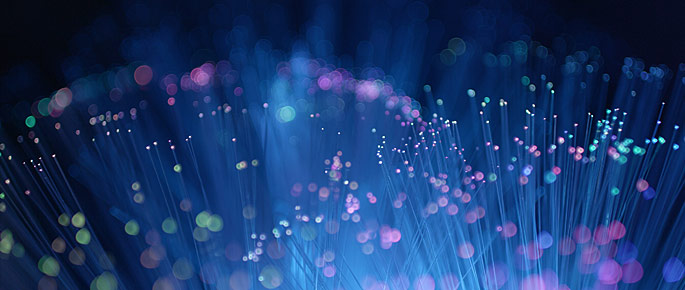 Fiber strands emitting light