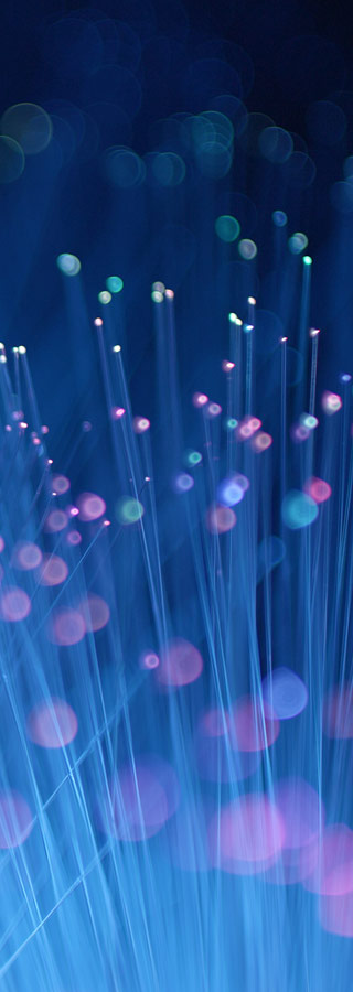Fiber strands emitting light